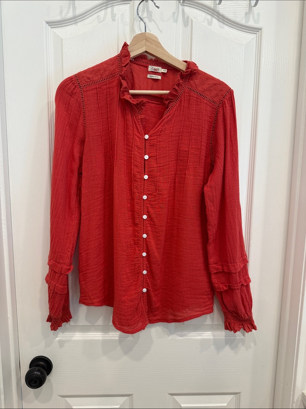 Faherty Willa organic cotton blouse - Picture 2 of 6
